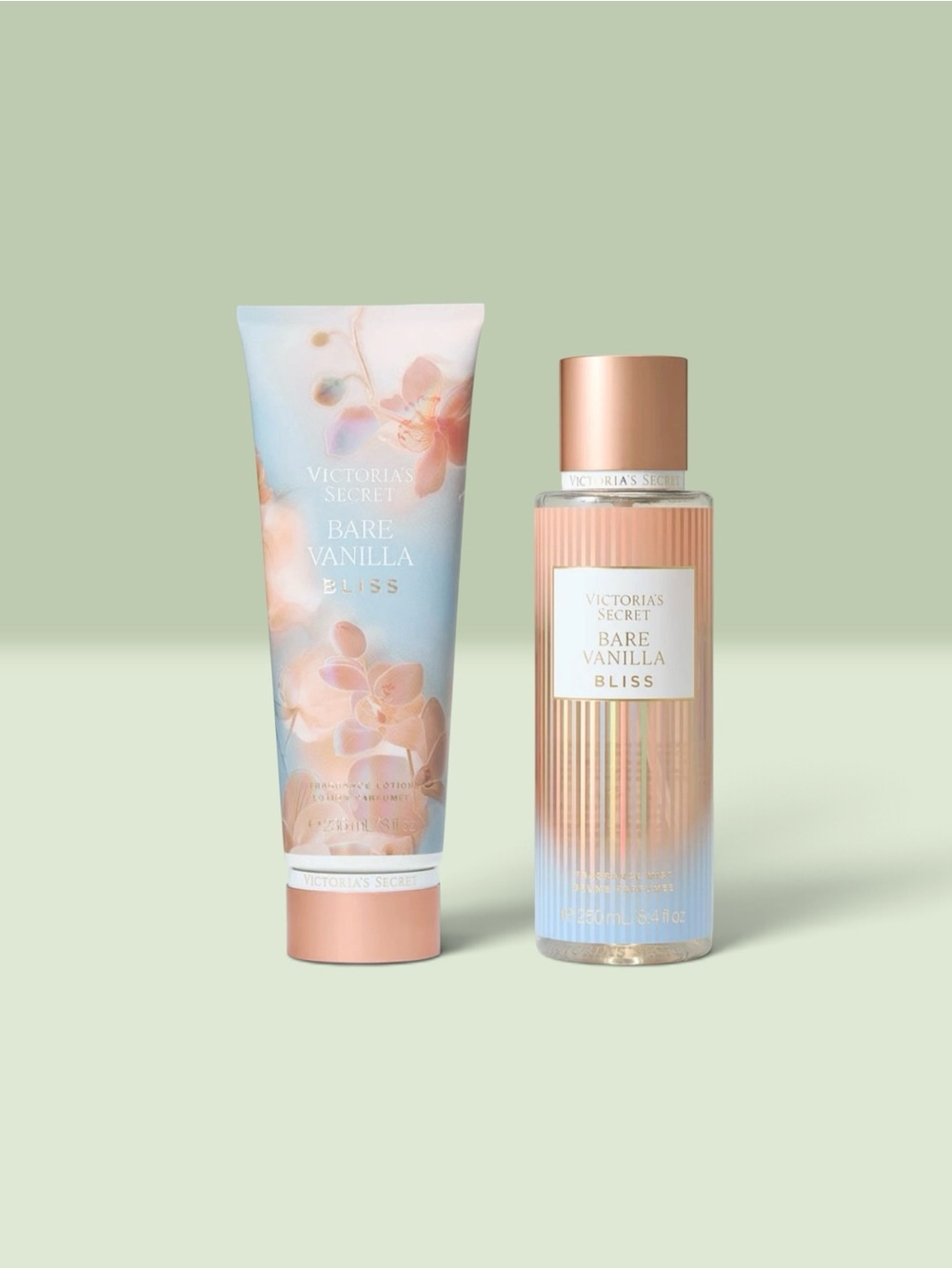 Victoria's Secret BARE VANILLA BLISS Fragrance Mist and Lotion